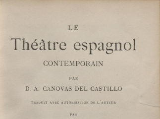 Le théâtre espagnol contemporain /| Reprod. digital.