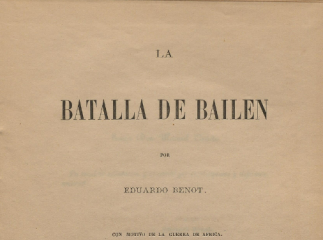 La batalla de Bailén /| Reprod. digital.