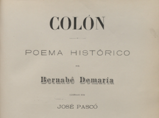 Colón| : poema histórico /| Reprod. digital.