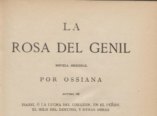 La rosa del Genil| : novela original /| Reprod. digital.
