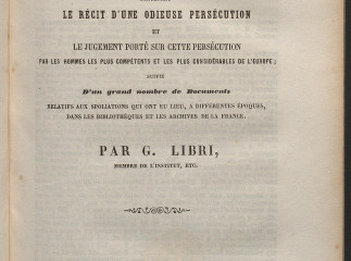 Lettre a M. de Falloux Ministre de l'Instruction Publique et des Cultes, contenant le récit d'une od