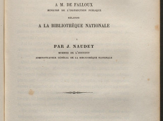 Lettre a M. Libri ... au sujet de quelques passages de sa lettre a M. Falloux ... relatifs a la Bibliothèque Nationale /| Reprod. digital.